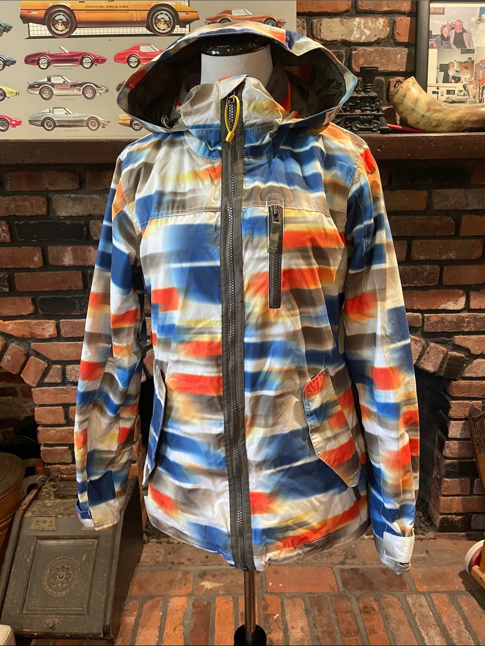 Burton Multicolor Striped Ski Snowboard Dri-fit Jacket - Womens size medium